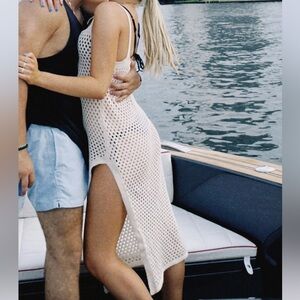 Stylish Cream Crochet Dress